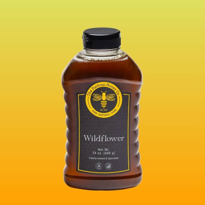 Bouteille de Miel de Fleurs Sauvages – Cadeau Gourmand, 24 oz pour la vente par Fantozzi Honey Company