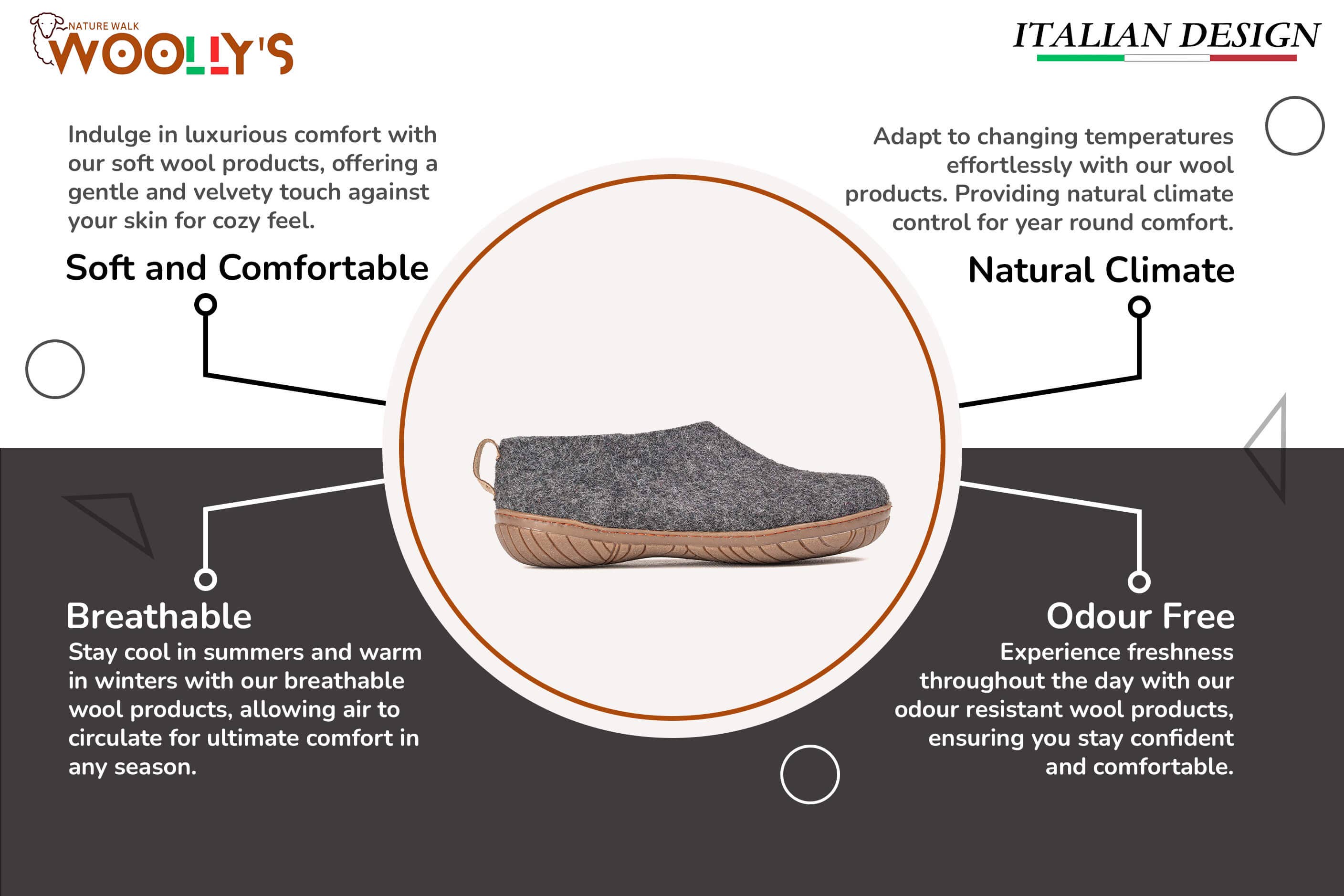 Woollyes Inc - Wholesale Casual shoes – Kids - Outsole Shoe with Rubber Sole – Charcoal2