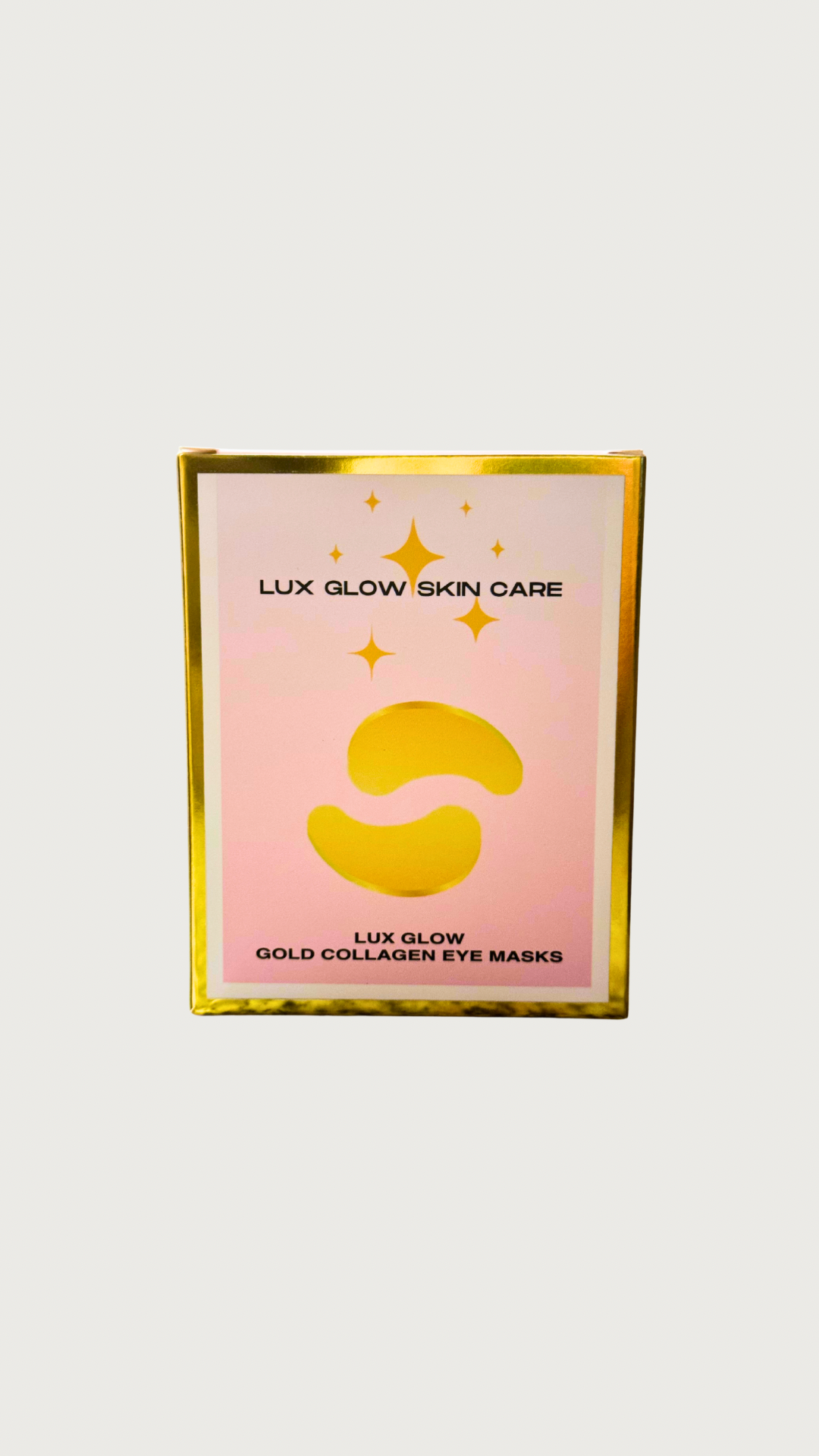 Lux Glow Skin Care - Wholesale Eye Treatment Mask - Lux Glow 24k Gold Eye Masks - BRANDED - 10 Pairs each box2