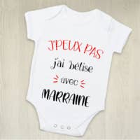 Kan tilpasses baby bodysuit Jeg kan ikke, jeg er dum for engroshandel hos Tendance Cadeau