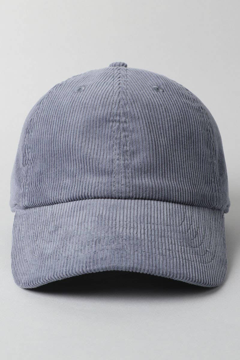 Fashion City - Wholesale Baseball Cap - Women's - Corduroy Adjustable Cotton Baseball Cap Dad Hat0