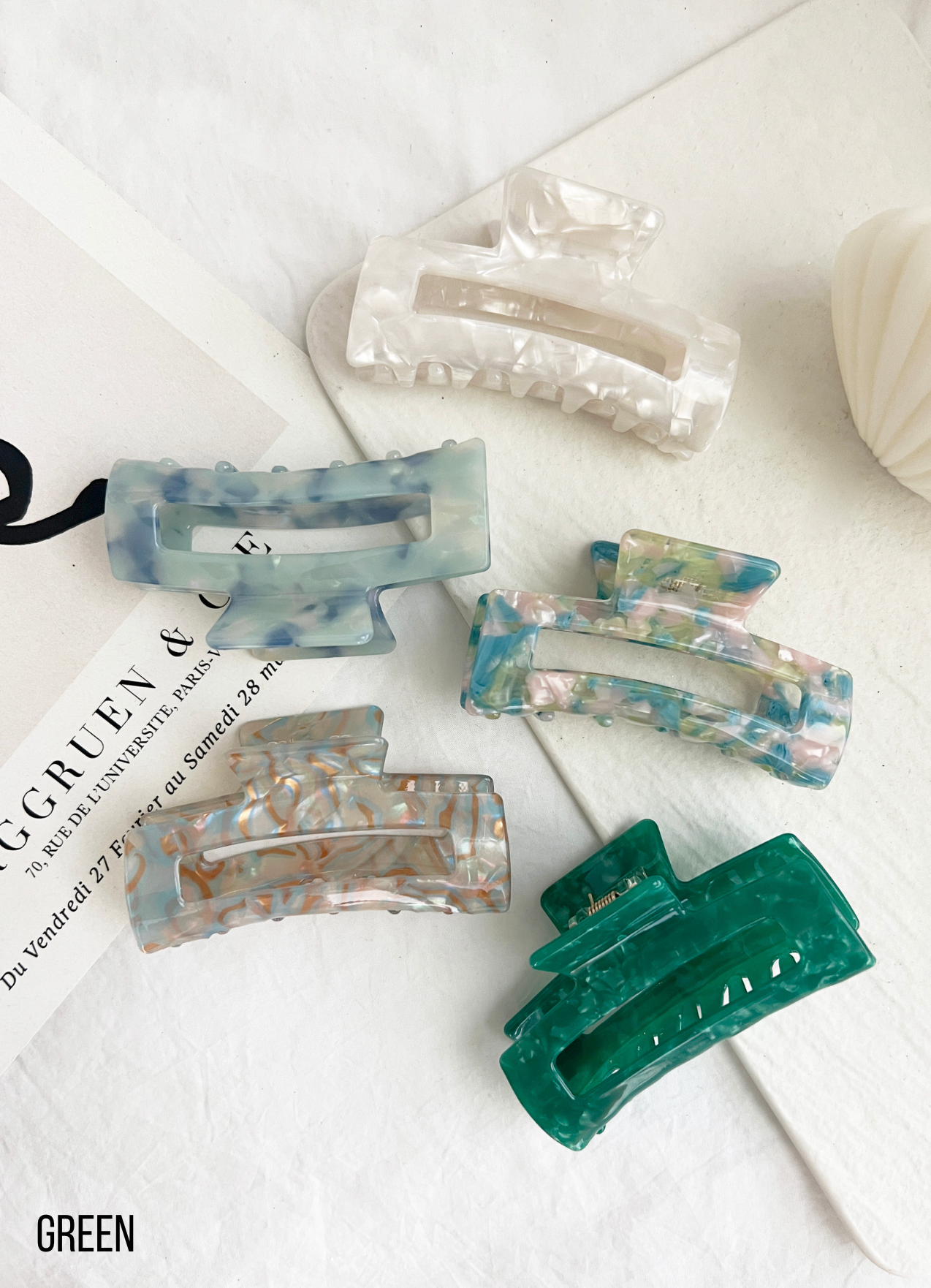 LoveLina – wholesale Hårklämma - Dam – Blandade acetat regelbunden storlek hårklämma (ALLIE-ASSORTED2)2