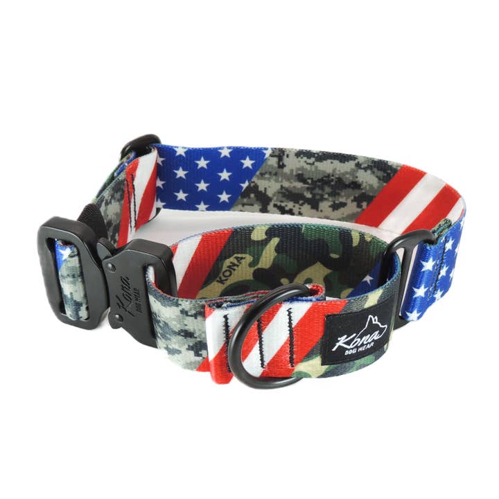 Patriot Martingale Collar for wholesale by Kona Dog Wear