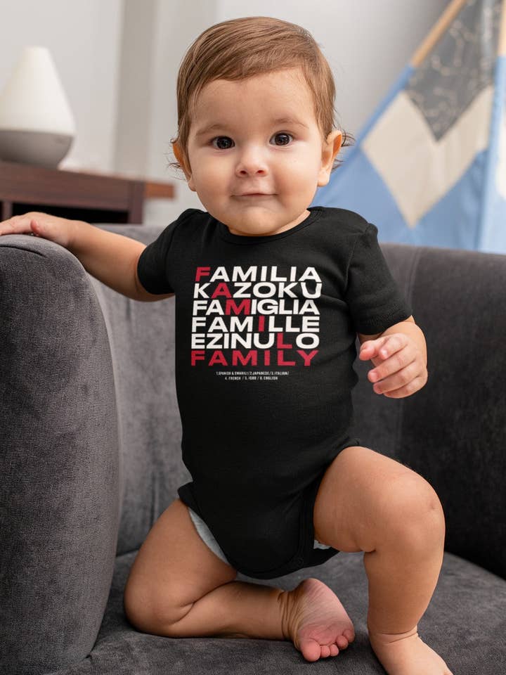 Family in Every Language Infant Bodysuit - Baby Unisex for wholesale by Tony by Toni