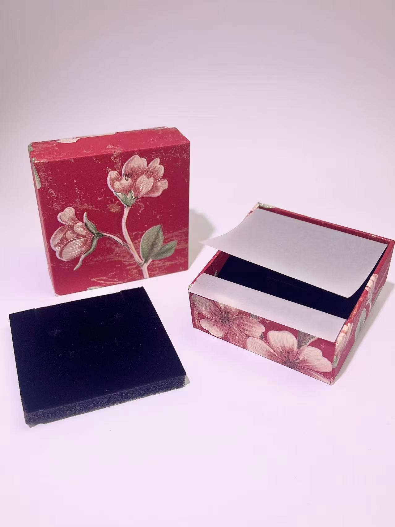 COSMOS - Wholesale Jewelry Box/Organizer - Jewelry box 9.3x9.3 cm – elegant floral gift case celebration0