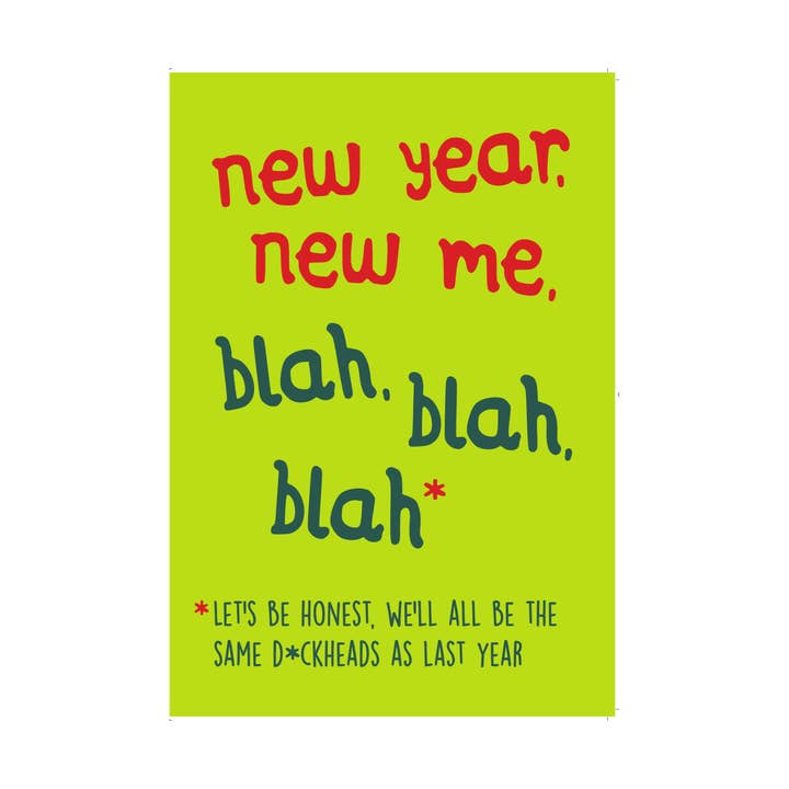 Allvarligt talat, bara skojar Nytt år, ny jag Julkort för wholesale av EMOTIONAL RESCUE