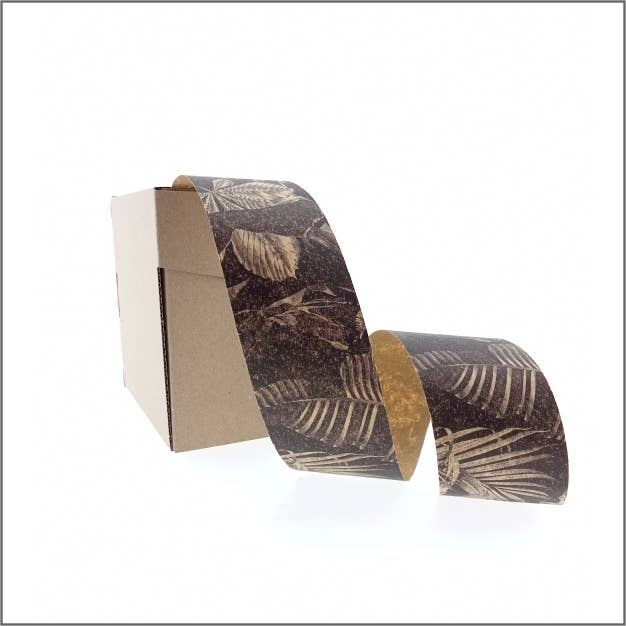 Nastro di carta, foglie nere, 50 mm x 50 m per la vendita all'ingrosso da parte di Mini Art Products