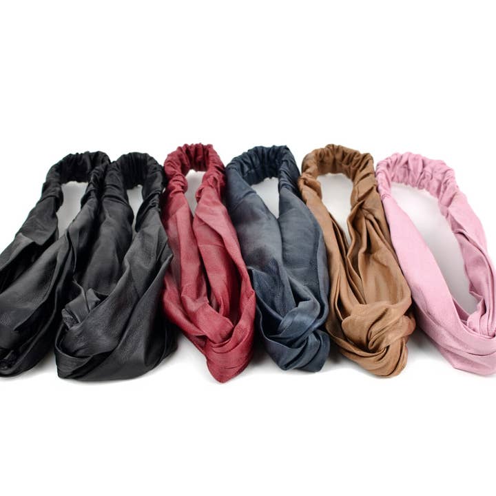 Selini New York - Wholesale Fashion Headband - Women's - 12pc Assorted Ladies Criss Cross Solid Headbands
