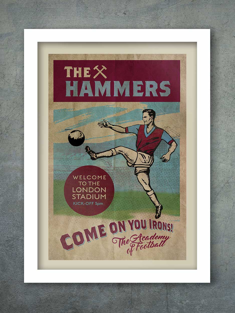 The Northern Line – wholesale Poster – The Hammers, West Ham - Football Poster Print1