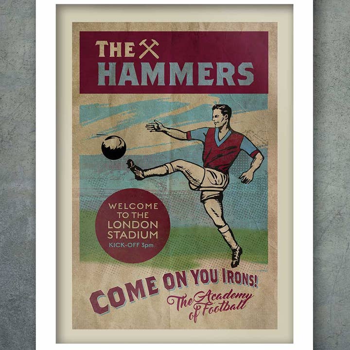 The Northern Line – wholesale Poster – The Hammers, West Ham - Football Poster Print1