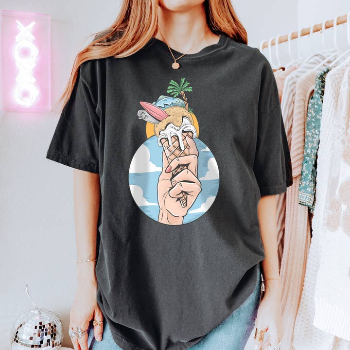 Summer unisex Ice Cream Beach Tee for wholesale by Emogifts