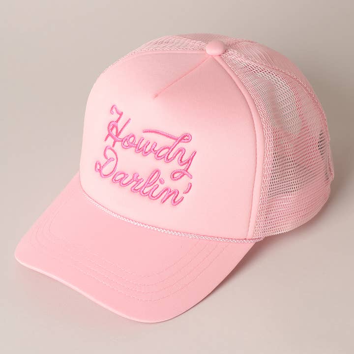 Fashion City - Wholesale Trucker Hat - Women's - Howdy Darlin' Embroidered Mesh Back Trucker Cap27