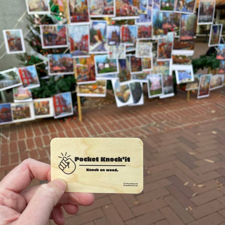 Pocket Knockit – wholesale Samlarobjekt mynt – Pocket Knock'it - ”Knock on Wood” för lycka till gåva7