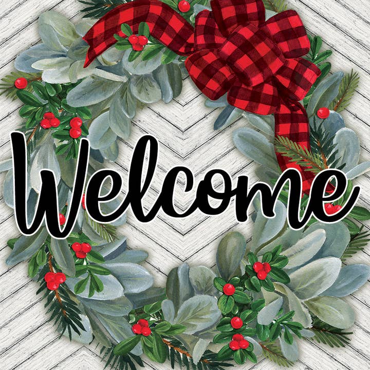 Couronne d'hiver, drapeau de jardin pour la vente par Briarwood Lane