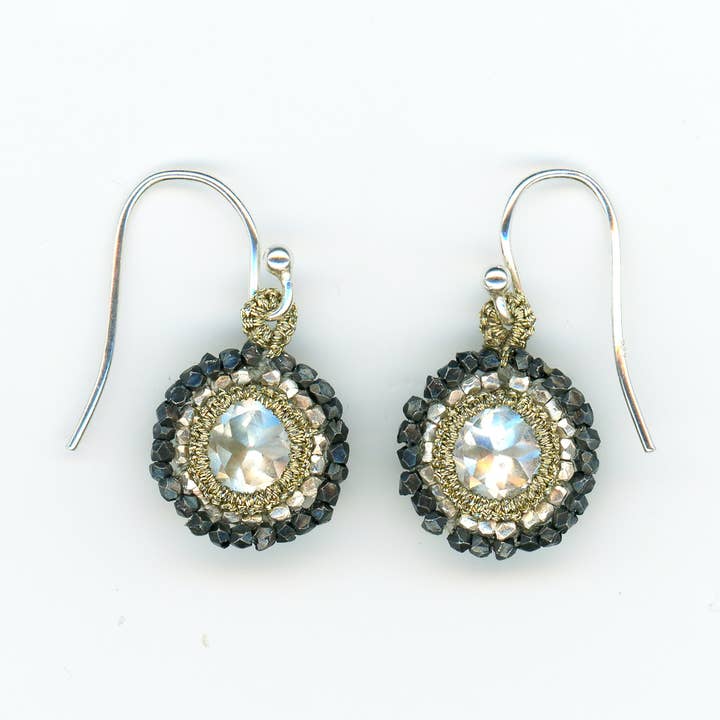 Boucles d'oreilles en cage Orbit pour la vente par Danielle Welmond