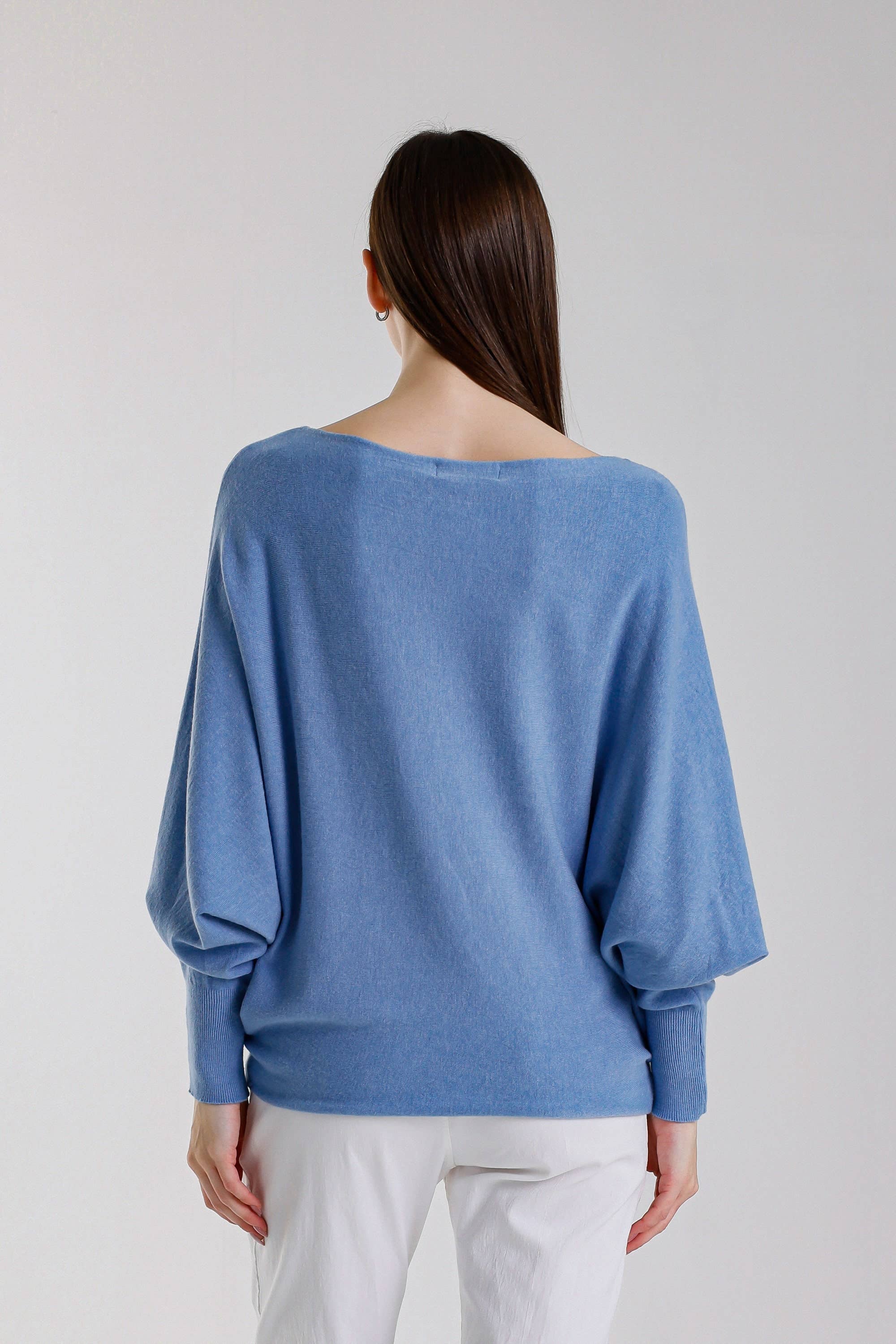 TINA Stephens Italy/Tees By Tina – Engroshandel Pullover - Dame – Mylah seriøst blød batwing sweater (BLS413)43