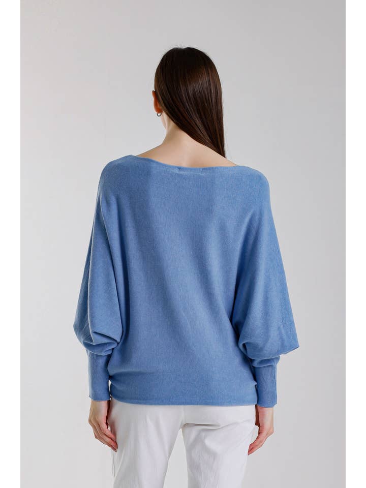 TINA Stephens Italy/Tees By Tina – Großhandel Strickpullover – Damen – Mylah Seriously Weicher Fledermaus-Pullover (BLS413)43