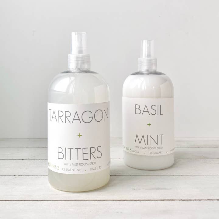 RICA bath + body - Wholesale Room & Linen Spray - Tarragon + Bitter, White Mist Room Spray, 16 oz0