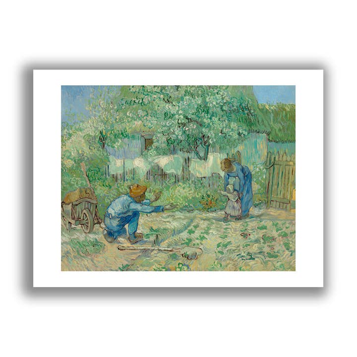 Impression d'art Fine art First Steps de Van Gogh, art mural non encadré pour la vente par Go To Design