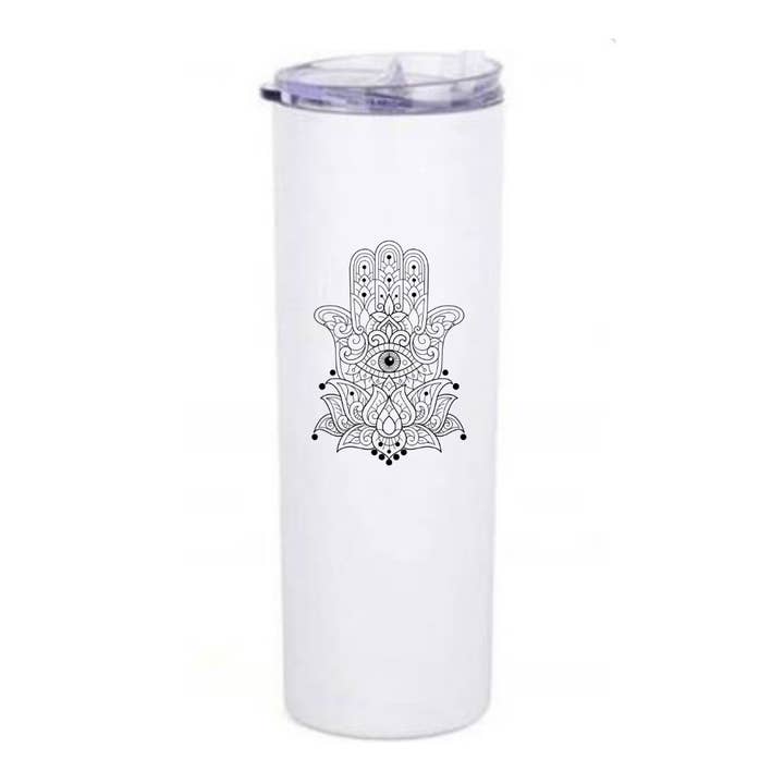 Lotus Hasma 20 oz Skinny Insulated Coffee Travel Tumbler for wholesale by Fbombs & Booze