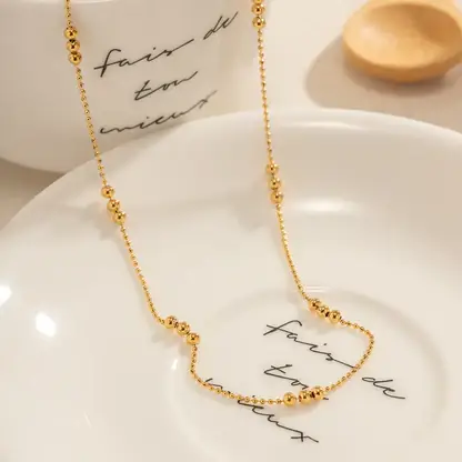 gold Simple Style Plating Solid Color Necklace  wholesale for wholesale on Faire1