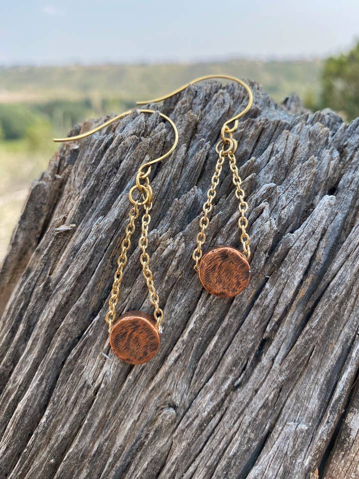 Enkel skivörhänge för wholesale av Wyld Earth