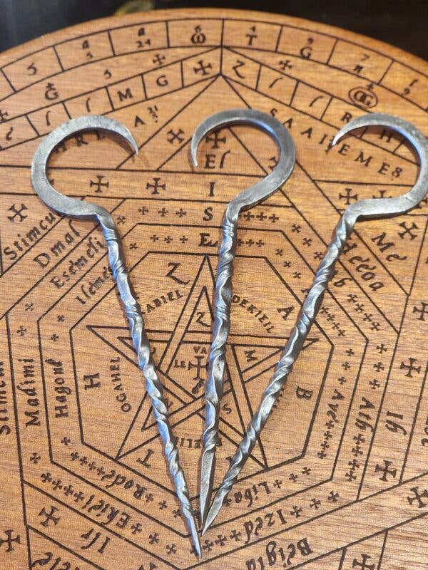 Moon Sickle Candle Scribes for wholesale by Troll Cunning Forge