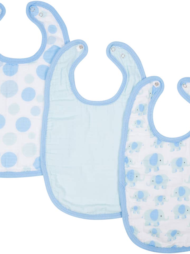 Boy Adjustable Bib - Pack of 3 for wholesale by Miracle Blanket- The #1 Pediatrician-recommended Swaddle