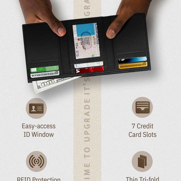 Access Denied Accessories - Wholesale Wallet - Men's - Trifold Wallets for Men Slim RFID Blocking Wallet Gifts Man28