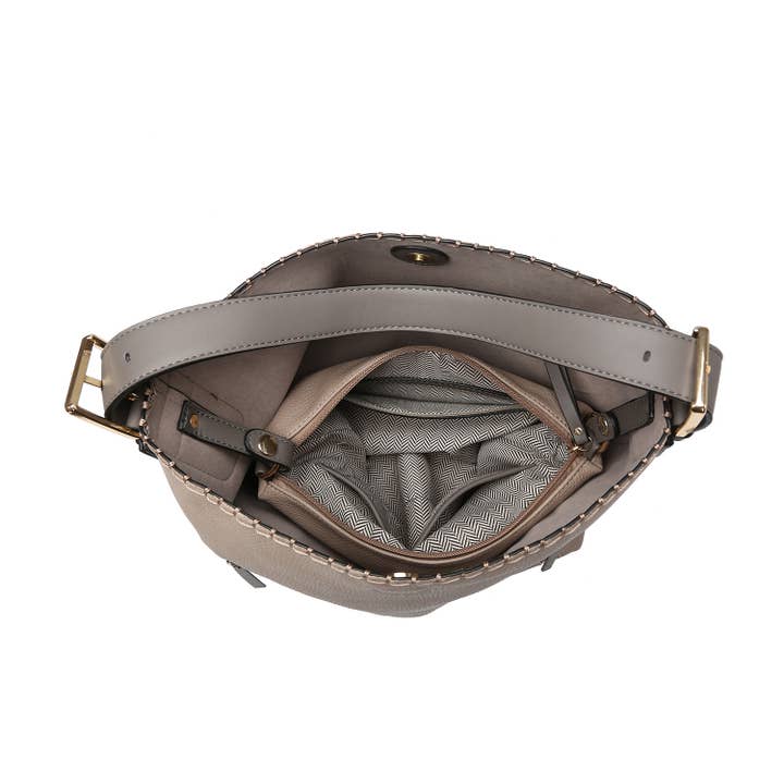 Grey White *SALE* M1816AHDST Alexa Hdst 2-in-1 Hobo Bag for wholesale on Faire