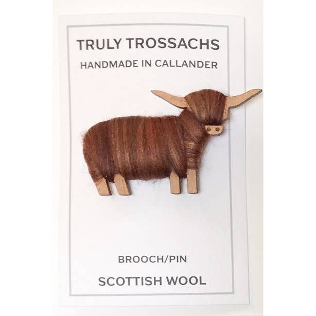 Truly Trossachs - Wholesale Brooch - Highland Cow Brooch Natural Blends6