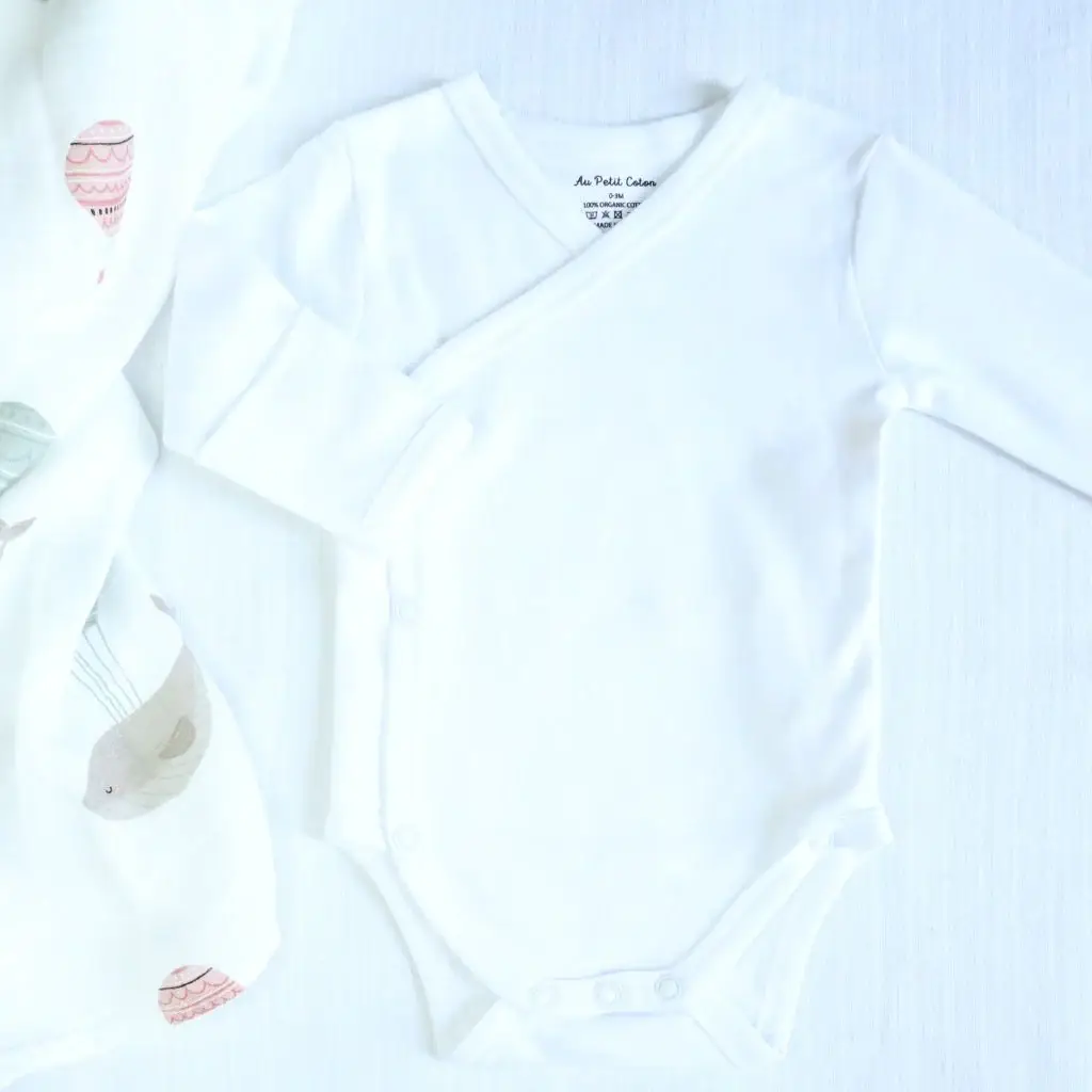 Au Petit Coton - Wholesale Bodysuit (Non-Footed) - Baby - MILO baby wrap-over bodysuit 100% organic cotton6