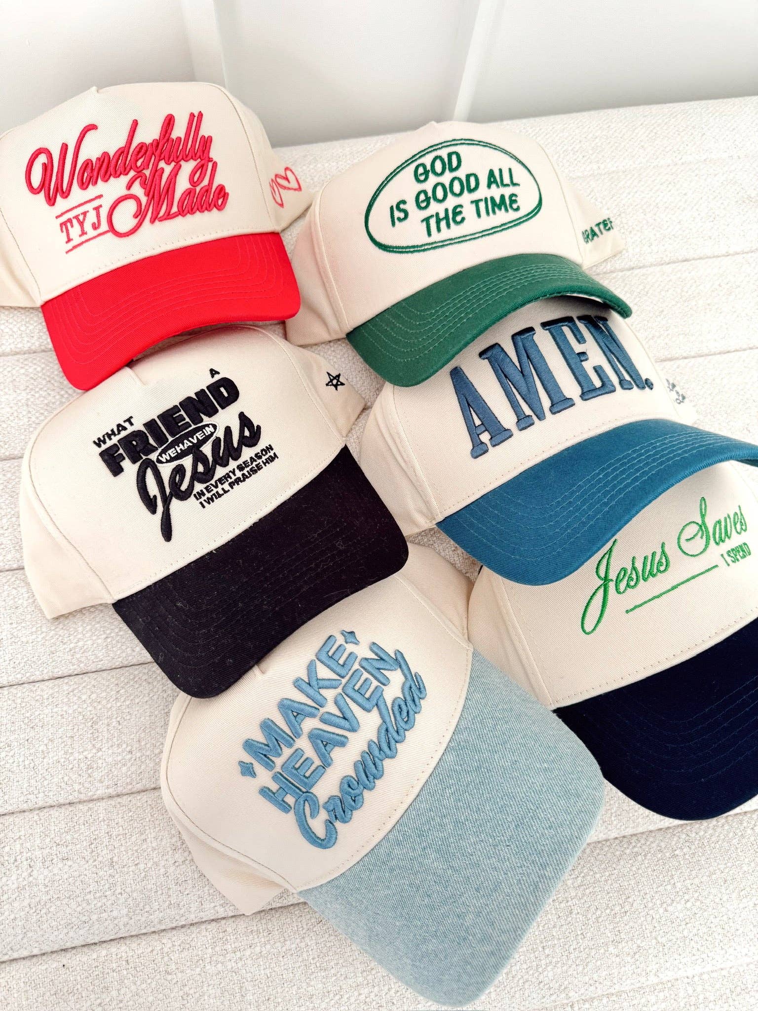 KENZKUSTOMZ - Wholesale Trucker Hat - Women's - Make Heaven Crowded - Denim Vintage Trucker Hat7