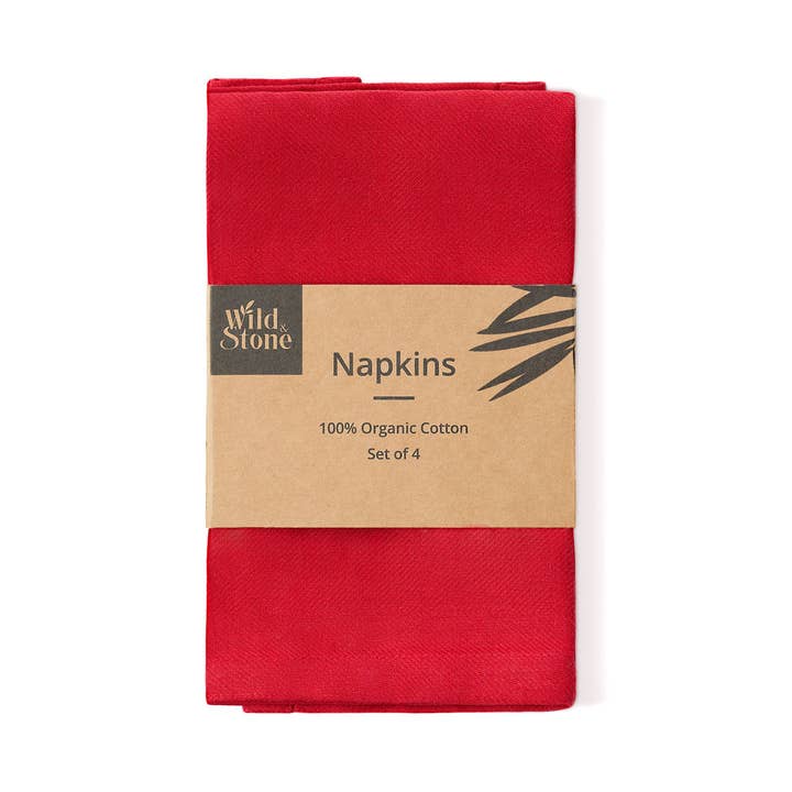Wild and Stone - Wholesale Dinner & Cloth Napkin - Organic Cotton Napkins - Set of 4