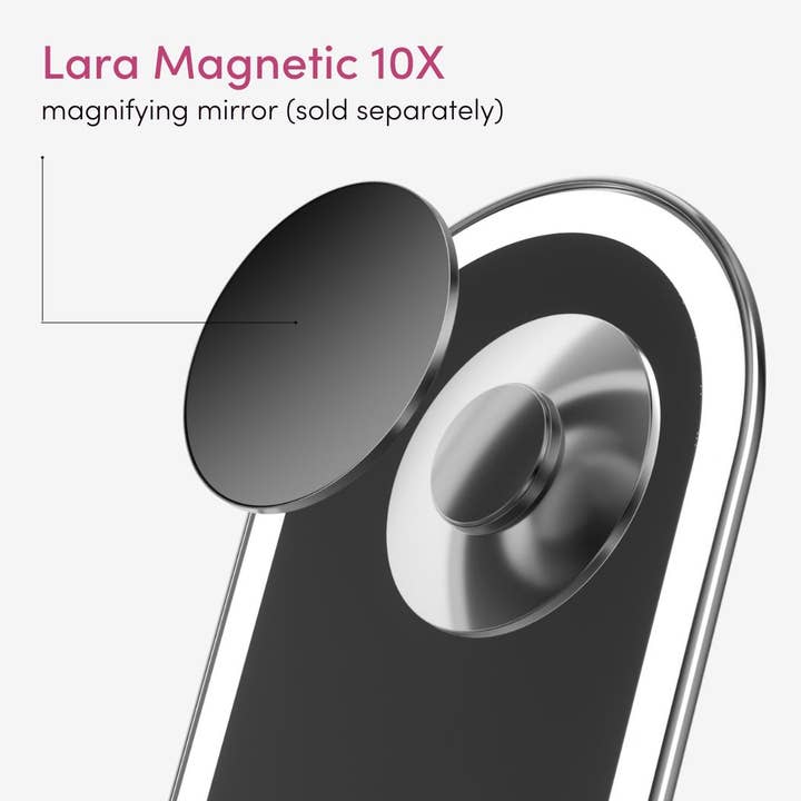 Lara Magnetic 10x Magnifying Mirror for Vera for wholesale by Fancii