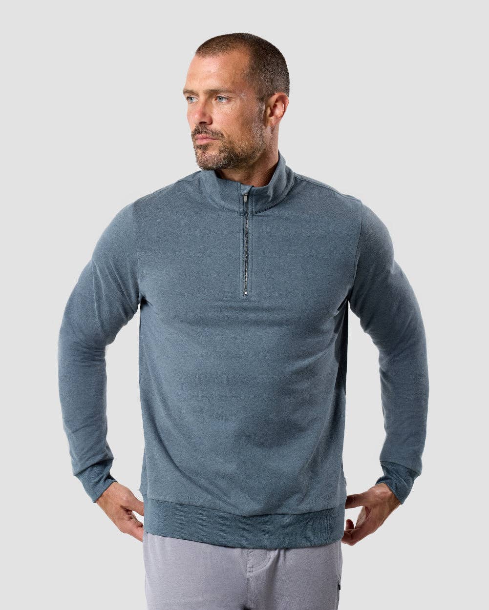 INTO THE AM – wholesale Sportöverdel – Herr – Herrtröja med lång ärm och kvartslång dragkedja43