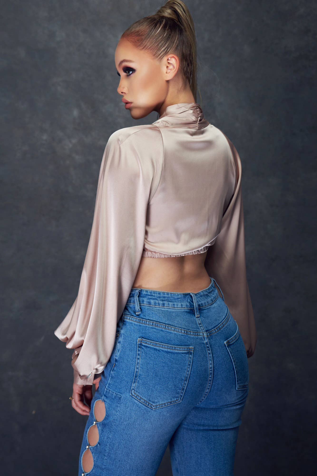 WFFS - Wholesale Blouse - Women's - Satin Crop Top12