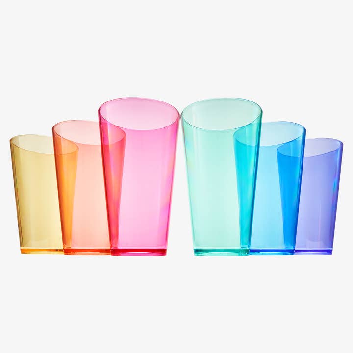 Classic Plastic Reusable Drinking Glasses (Set of 6) for wholesale by The Wine Savant / Khen Glassware