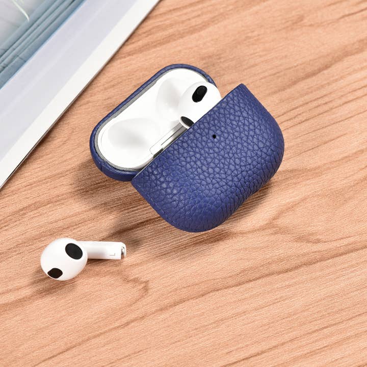 CairPods - Wholesale Earphone/Headphone Case - Unisex - Genuine Leather Pebble Series AirPods 3 Case