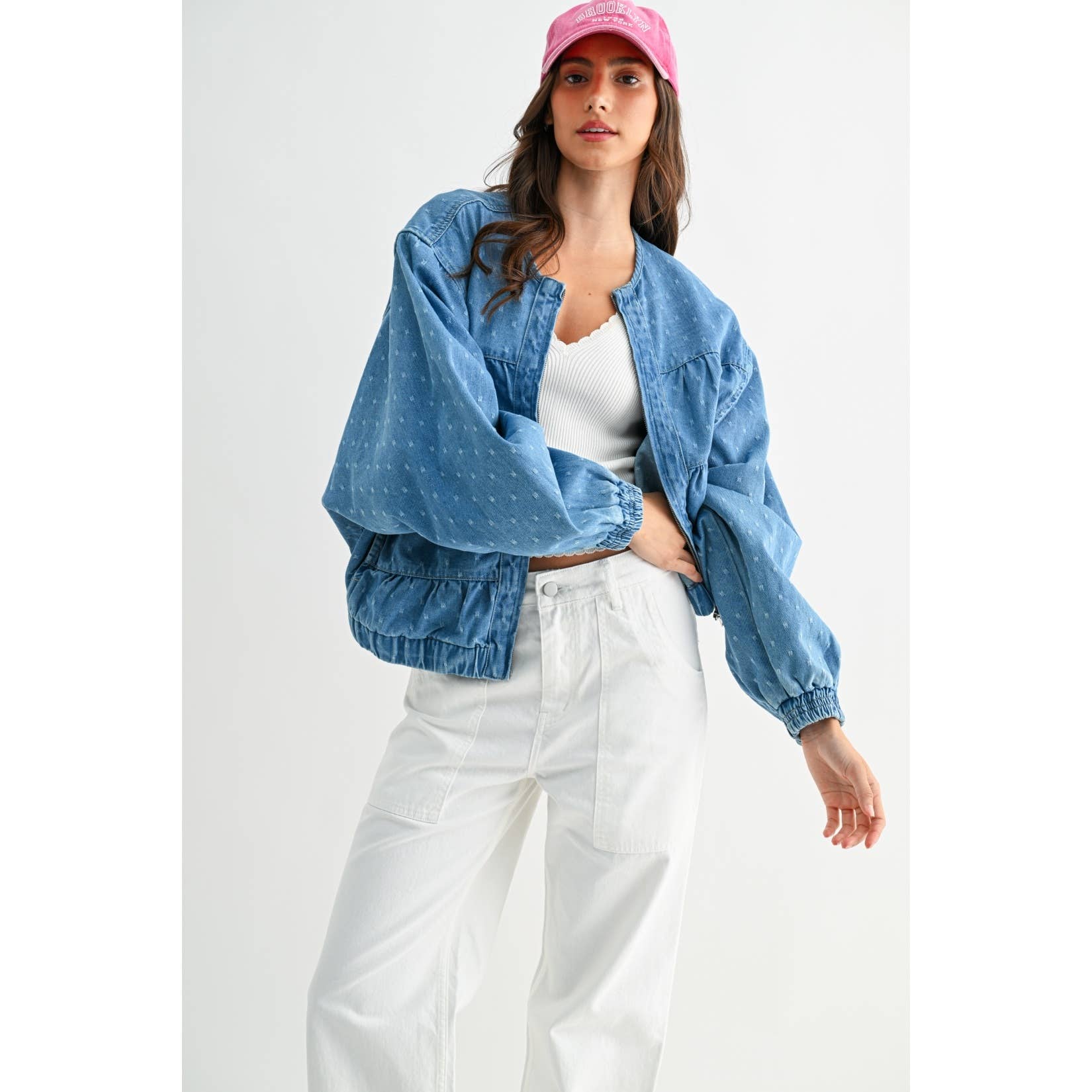 MEDIUM WASH MODERN DENIM JACKET  for wholesale on Faire3