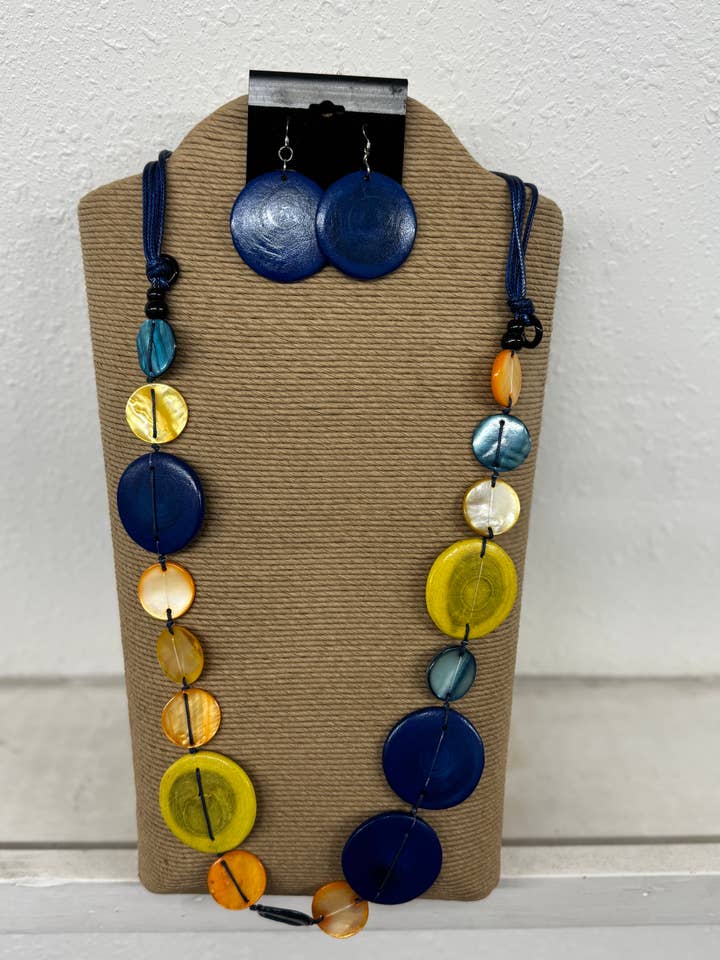 4 STRANDS BLUE ADJUSTABLE WAX CORD WITH BLUE AND YELLOW MULT for wholesale by International Duru's