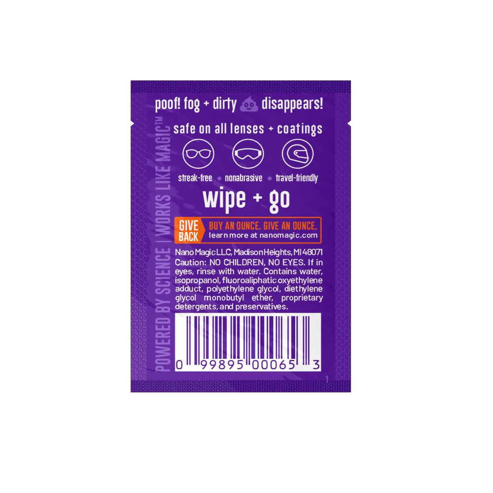 Nano Magic - Wholesale Lens Cleaner - Nano Magic 2in1 Anti Fog + Lens Cleaner 6 Pack Wipes3