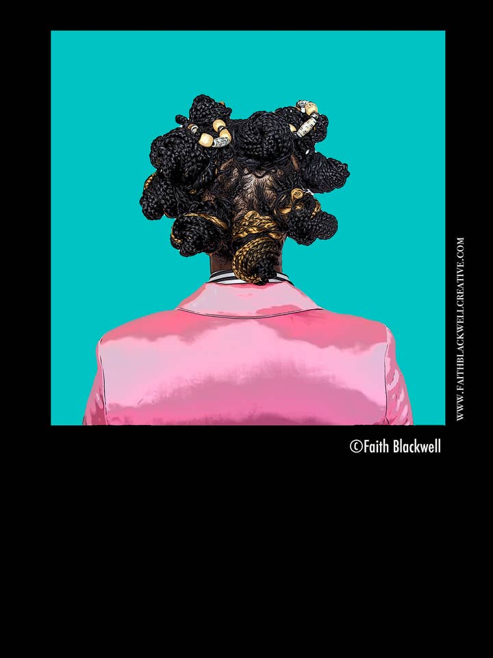 Carte-notes Bantu Knots : Tiffany pour la vente par Faith Blackwell Creative
