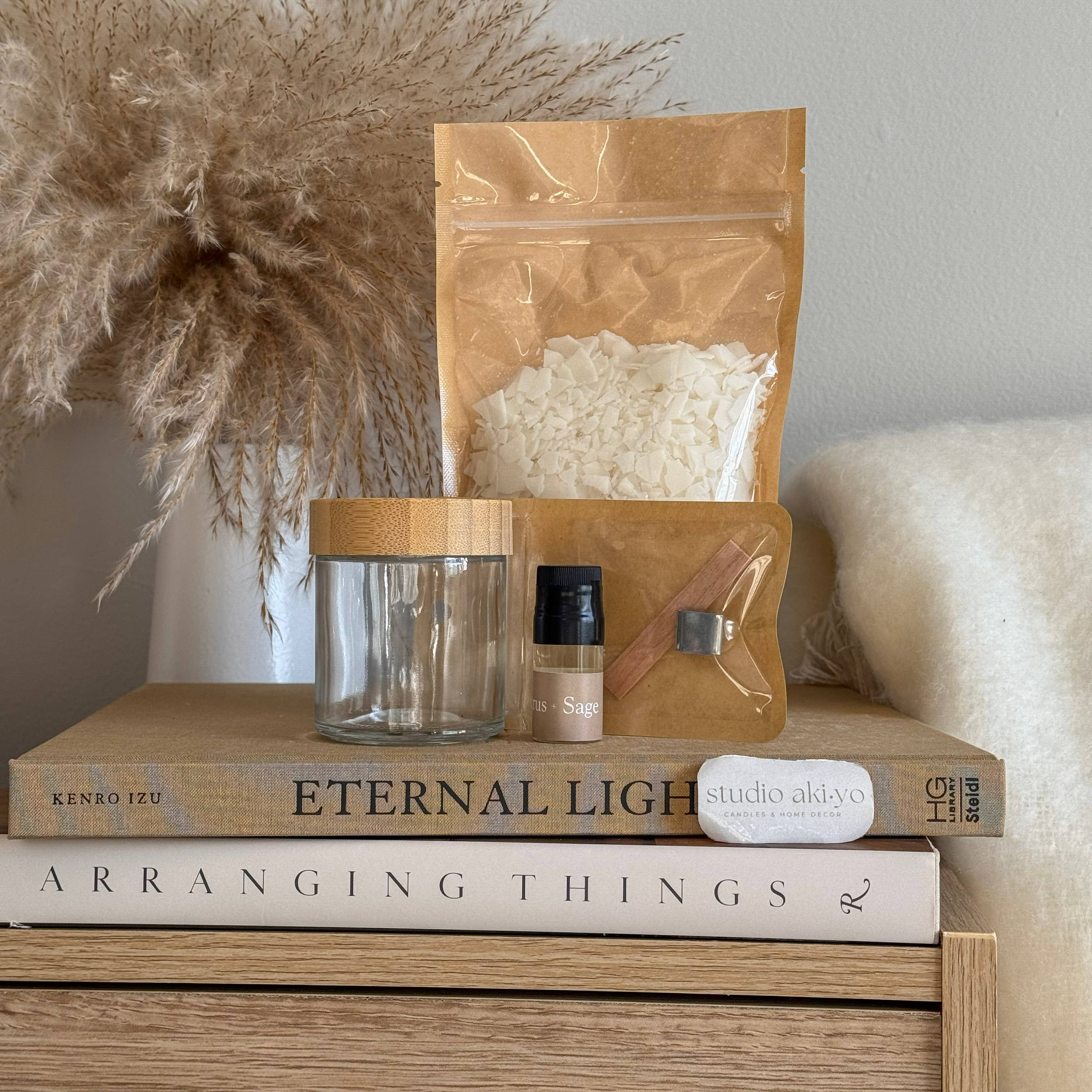 Studio Akiyo - Wholesale DIY Craft Kit - Sea Salt Sage DIY Candle Making Kit | Fun Adult Craft Kit3