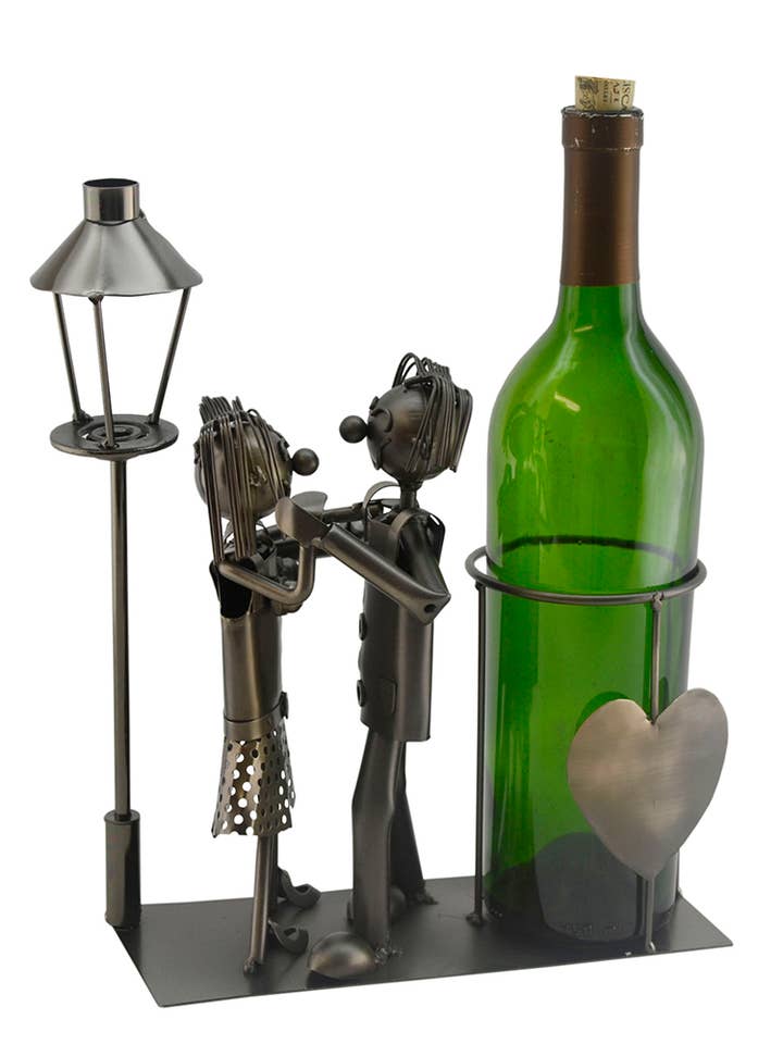 Wine Bottle Holder - Lovers By Light Post for wholesale by Three Star IM/EX Inc.