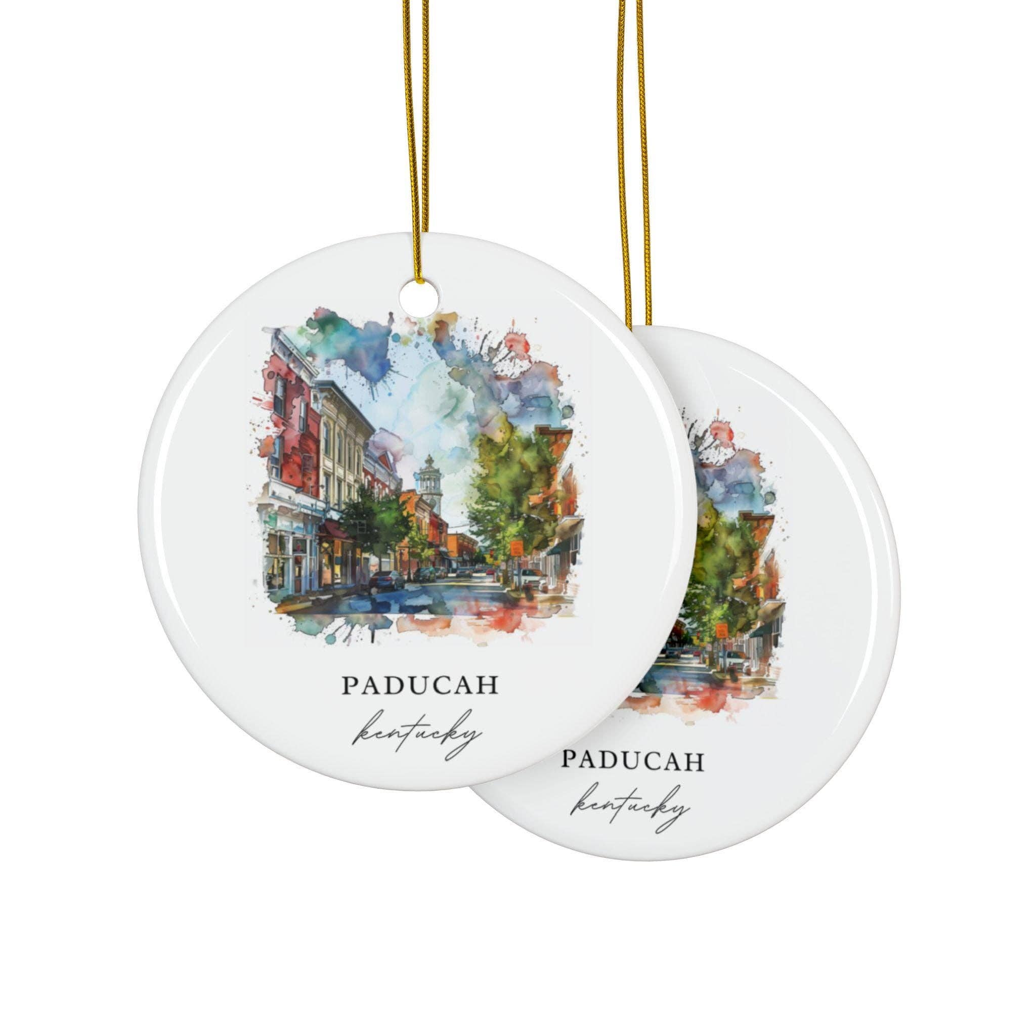 Premium Travel Art - Wholesale Ornament - Paducah KY Ornament | Ceramic | Gold String1