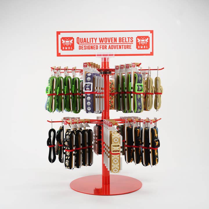 BMBL Belts - Wholesale Retailer Display - Accessories - Rotating Wire Display0