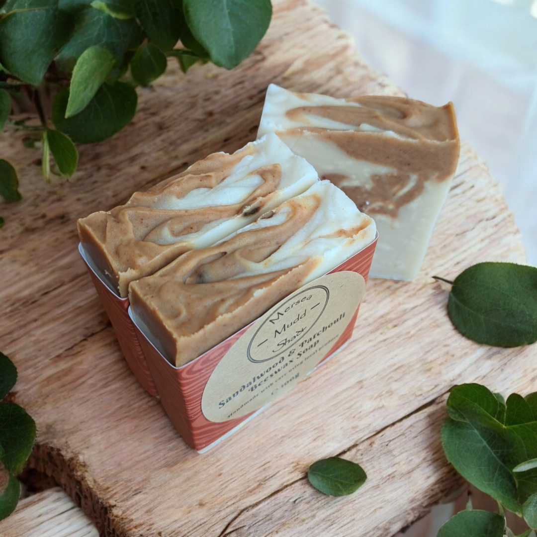 Mersea Mudd Shack Ltd – wholesale Bar Soap – Sandalwood & Patchouli Beeswax Soap 100g4