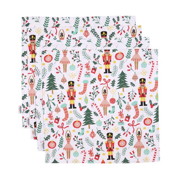 Dexam Nutcracker Recycled Cotton Set Of 4 Napkins for wholesale by Dexam