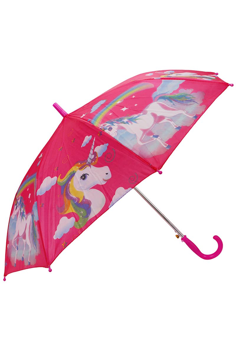 Cap Zone – Großhandel Regenschirm – Kinder – Kinder-Regenschirm mit Einhorn-Motiv, Kunststoff, automatisches Öffnen, klappbar2